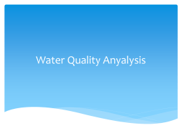 Water Quality Analysis PowerPoint