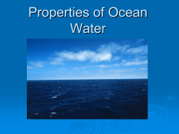 Properties of Ocean Water
