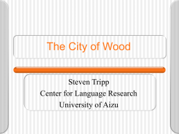 The City of Wood: The Spatial Representation of Knowledge