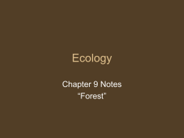 ECOLOGY CH. 9 NOTES