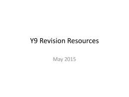 Y9 Revision Resources