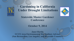 Gardening in California Under Drought Limitations