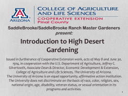 Introduction to High Desert Gardening