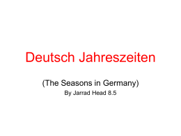 Australian Seasons (German Seasons)