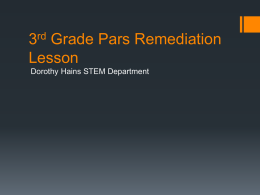 PARS 1 Remediation Presentation
