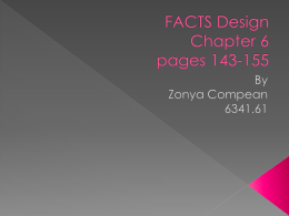 FACTS Design Chapter 6 pages 143-155