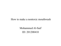 How to make a nontoxic mouthwash
