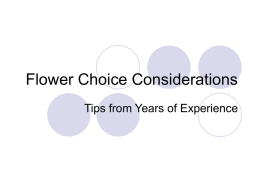 Flower Choice Considerations