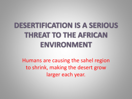 desertification is a serious threat to the african environment