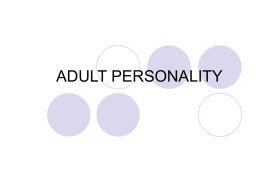 adult personality - UPM EduTrain Interactive Learning