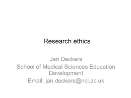 Research ethics - Newcastle University