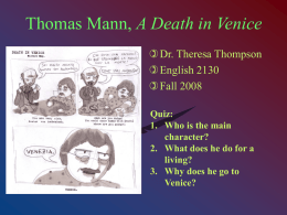 Thomas Mann, A Death in Venice
