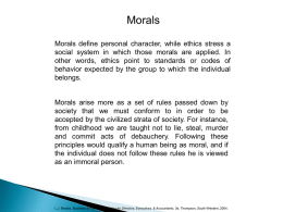 Ethics Chapter 3 Powerpoint Spring 2012