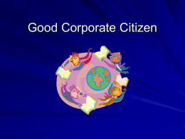 Corporate Citizenship is…