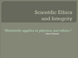 Scientific Ethics - Greensburg Salem School District