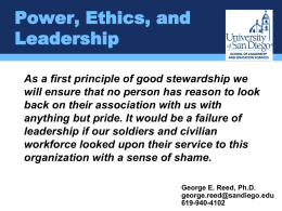 Power, Ethics, and Leadership