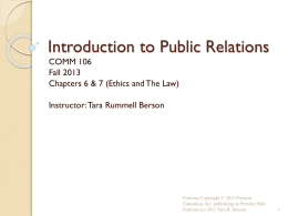 public relations and ethics - Sites @ Brookdale Community College