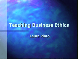 Teaching Business Ethics