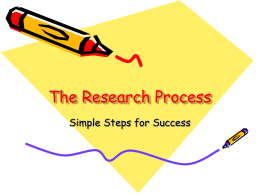 The Research Process - Santiago Canyon College
