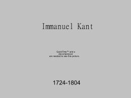 Immanuel Kant by Aaron May, ppt