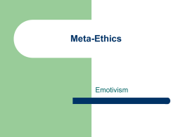 Meta-Ethics - Denny High School