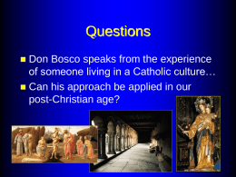 Don Bosco’s Method