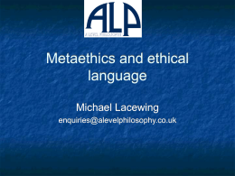Metaethics and ethical language
