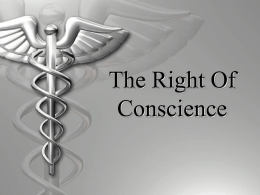 Right of Conscience - Christian Medical and Dental