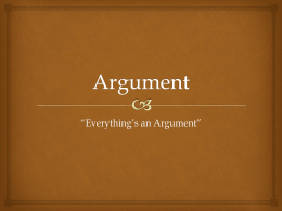 Argument - Mrs. Shaw