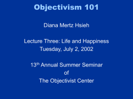 Objectivism 101: Life and Happiness