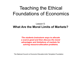 Teaching the Ethical Foundations of Economics