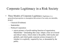 Corporate Legitimacy in a Risk Society