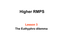 Higher RMPS - Education Scotland
