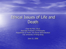 Advance Directives: Social and Ethical Implications