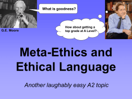 Meta-Ethics Revision