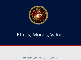 LE1-C1S2T1pg15-20 Ethics, Morals, and Values