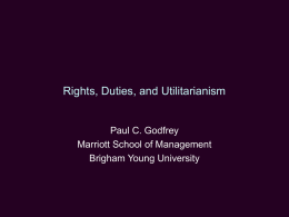 Rights, Duties, and Utilitarianism