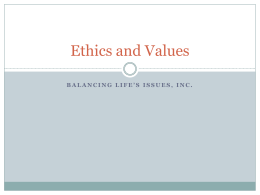Ethics and Values - Corporate Trainers Bureau