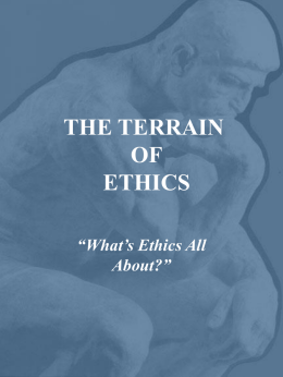 The Terrain of Ethics