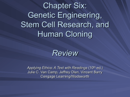 Chapter Six: Human Cloning