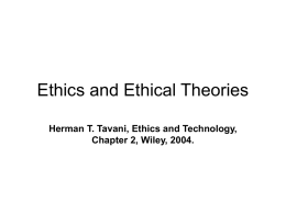 Ethics and Ethical Theories