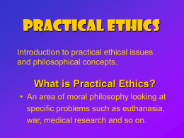 Practical Ethics Concepts Power Point