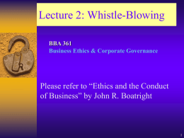 Whistle-Blowing - Chu Hai College