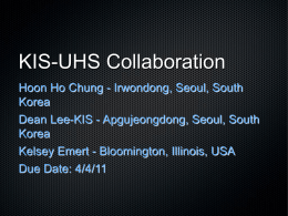 KIS-UHS Collaboration Hoon Ho Chung
