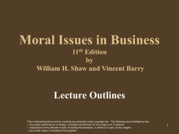 Moral Issues in Business 10th Edition Shaw/Barry 049500717X