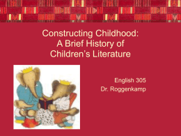 Early History of Children`s Lit