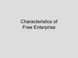 Characteristics of Free Enterprise
