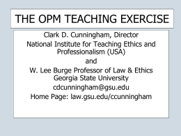 CALE-OPM-22Oct11 - International Forum on Teaching Legal