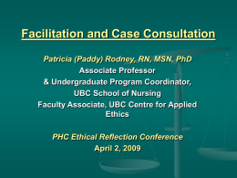 Facilitation & Case Consultation (ppt lecture)