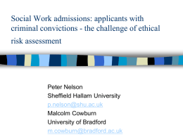 PNandMC assessment of students with criminal convictions
